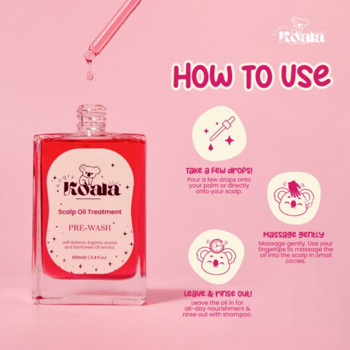 Scalp Oil 100ml + Burgundy Scalp Massager - Image 5