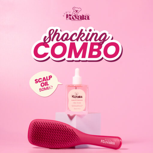 Scalp Oil 50ml + Detangle Hairbrush Burgundy