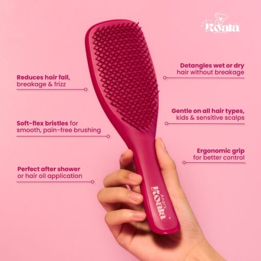 Scalp Oil 50ml + Detangle Hairbrush Burgundy - Image 8