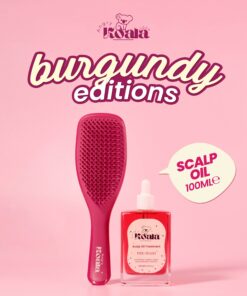Scalp Oil 50ml + Detangle Hairbrush Burgundy